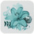 3dRose CST 152418 1 One Large Beautiful Turquoise Tropical Lilly on a Flourish Background Soft Coasters Set of 4