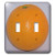 3dRose LLC lsp 21646 2 Orange White Background Double Toggle Switch