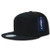 DECKY 7 Panel Cotton Snapback Cap Black
