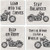 Carson SS74398 Motorcycle Square House Coaster Set of 4 4 inch Diameter Multicolor