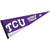 College Flags   Banners Co TCU Pennant Full Size Felt