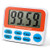 Digital Kitchen Cooking Timer Clock, Simultaneous Timing Countdown Up Pocket Timer with alarm clock, Large Led Display, Memory, Stopwatch Function, Magnetic Back (Battery included) (1 Pack)
