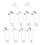 8 Pack 50ml 17oz Travel Plastic Clear Keychain Bottles Leakproof Refillable Empty Bottles Portable Squeeze Containers with 8Pcs Carabiner and 2Pcs Funnels