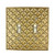 Meriville Colfax 2 Toggle Wallplate, Double Switch Electrical Cover Plate, Antique Gold