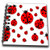 3D Rose Many Different Sized Ladybugs on White Background Mini Notepad