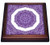 3dRose Painted Purple Lace Kaleidoscope Pattern Trivet with Ceramic Tile 8 by 8  Brown