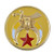 Shriner Round Masonic Auto Emblem    Yellow   Gold  3   Diameter