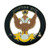 33rd Degree Double Headed Eagle Scottish Rite Round Masonic Auto Emblem    Black   Gold  3   Diameter