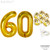 Number 60 and Gold Confetti Balloons   Large 40 Inch Foiil Gold Balloons   5 Gold Confetti Balloons 12 Inch   60th Birthday Party Decorations   Party Supplies for Anniversary Decor