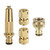 PLG Solid Brass Adjustable Twist Garden Hose Nozzle   1 2  Hose Quick Connector Kit