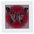 3dRose qs 61046 1 Pretty Ruby Red Butterfly on a Houndstooth Background Quilt Square 10 by 10 Inch