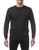 Pro Club Men s Heavyweight Cotton Long Sleeve Crew Neck T Shirt Large Black