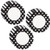 Black Polka Dot Dinner Plates - 24 Pieces