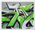 JP London Peel and Stick Removable Wall Decal Sticker Mural Green Jive Graffiti Wall 24 by 1975 Inch