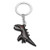 Metal Dinosaur Keychain Key Chain Keyring  Black