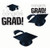 Amscan Congrats Grad White Cutouts