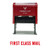 First Class Mail Self Inking Rubber Stamp  Red Ink    Large