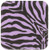 3dRose LLC Purple and Black Zebra Print Coaster Soft Set of 4