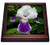 3dRose Purple Iris Trivet with Ceramic Tile 8 by 8  Brown