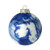 kat + annie Ornament Marbled Round, White and Blue