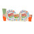Cedar Crate Market Bundle: Colorful Birthday Party Supplies Pack for 16 Guests: Straws, Dinner Plates, Luncheon Napkins, and Cups