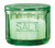 Depression Style Glass Salt Cellar with Lid Classic Green