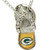 NFL Green Bay Packers Grace Flip Flop Pendant Necklace with Crystal Accent