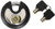 FJM Security SX-796-KD Hardened Steel Disc Padlock with Tubular Keyway and Chrome Finish, Keyed Different
