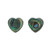 Decorative Inlay Abalone Shell Heart 925 Sterling Silver Push Back Stud Earrings