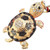 Turtle Keychain Handmade Sparkling Keyring Blingbling Crystal Rhinestones Purse Pendant Handbag Charm  Black