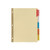 Staples 153841 Big Tab Insertable Paper Dividers 5 Tab Buff W Assorted Color Tabs