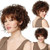 Naseily Short Brown Curly Wigs With Bangs Natural Short Synthetic Wigs for Black Women Short African American Women Wigs Naseily Short Brown Curly Wigs With Bangs Natural Short Synthetic Wigs for Black Women Short African American Women Wigs