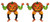 Beistle 00442 Vintage Halloween Jointed Goblins 2 Piece, 30", Multicolored