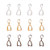 PH PandaHall 90pcs 3 Colors Brass Pinch Bails Pinch Clip Bail Clasp Dangle Charm Bead Pendant Connector Findings for Pendants Necklace Jewelry DIY Craft Making