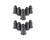 Timiy 12pcs Through Body Guitar String Mounting Ferrules for Guitar Replacement  Black