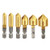 Countersink Drill Bit Set Aplus HSS Countersink Drill Bit Set Hex Shank HSS Counterbore Reamer Countersink Chamfer Countersink Bit Set 6Pcs 5 Flute 90 ° Meter for Wood 1 4   6mm 19 mm