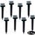 MorTime Solar Powered Mole Repeller 8 Pack Ultrasonic Vole Repellent Gopher Deterrent Spikes Groundhog Rodent Chaser