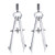 uxcell Spring Bow Compass with Lock for Drafting Drawing Math 2pcs