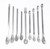 Honbay 9pcs Different Sizes Stainless Steel Lab Scoop Reagent Sampling Spoon Lab Spatulas