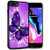 for iPhone 8 Plus iPhone 7 Plus Durable Protective Soft Back Case Phone Cover HOT12122 Purple Butterfly