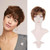 Creamily Women Auburn Brown Short Layered Wig with Bangs Pixie Cut Synthetic Full Replacement Hair Heat Resistant Cosplay Costume Party Wigs with Cap