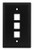 Legrand   On Q WP3403BK 1Gang 3Port Wall Plate Black