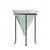 Creative Co Op Medium 2 Piece Recycled Glass Cone Planter with Metal Stand