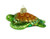 Old World Christmas Green Sea Turtle Glass Blown Ornament