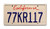 Celebrity Machines Knight Rider   77KR117   Metal Stamped License Plate