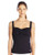 TYR Women s Twisted Bra Solid Tankini Top  Black 14