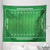Lunarable Football Tapestry King Size Field of The Game Strategy Tactics End Zone Touchdown Sports Competition Theme Wall Hanging Bedspread Bed Cover Wall Decor 104  X 88  White Green