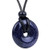 BestAmulets Amulet Lucky Coin Shaped Donut Blue Goldstone Charm Magic and Protection Powers Necklace