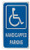 Juvale Handicap Parking Sign   No Parking on Reserved Space Warning Rust Free Aluminum White on Blue 18 x 12 Inches