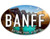 American Vinyl Oval Banff National Park Alberta Sticker  ca Canada bc Rockies np rv